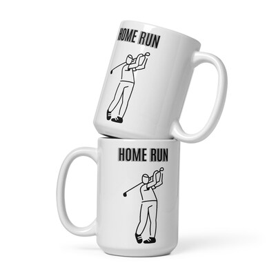 Golf - Home Run - Coffee Mug. Coffee Tea Cup Funny Words Novelty Gift Present White Ceramic Mug for Christmas Thanksgiving - image6